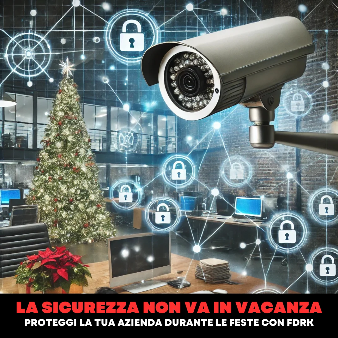 Garantisci la sicurezza aziendale anche a Natale con FDRK. Scopri le nostre soluzioni di videoanalisi IP con intelligenza artificiale per monitoraggio e protezione avanzati.